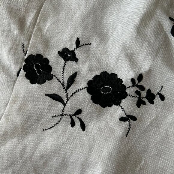 NWT Jessica Howard Linen Blend Size 12 Embroidered Floral Sheath Dress Lined - Picture 3 of 9